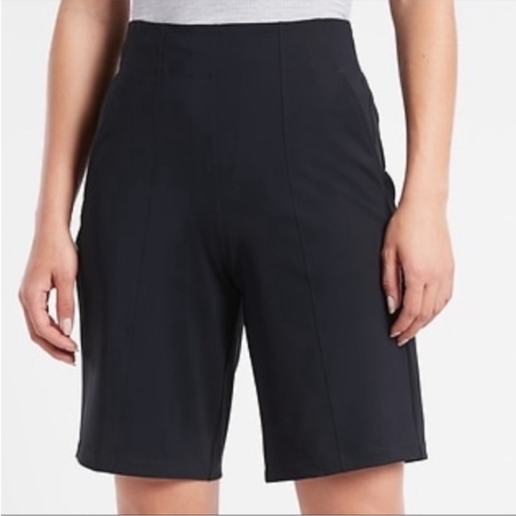 ATHLETA COSMIC BLACK BERMUDA SHORTS SIZE 10 TALL - Picture 1 of 10
